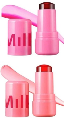 LOVE HUDA Multi Purpose Waterproof Eye Cheek Lip Milk Cooling Water Jelly Blush Tint Stick(Long Lasting Multicolor Blusher For Makeup Lips Color Pink Red)