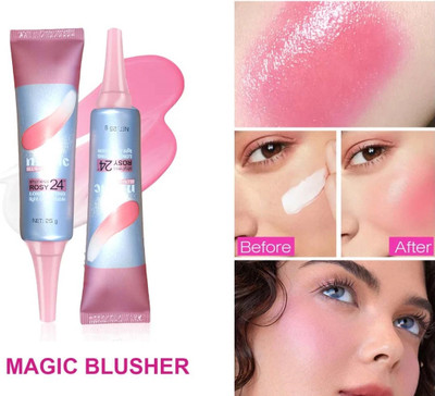 GULGLOW99 Magic blusher color changing liquid blush on waterproof long lasting(WHITE PINK)