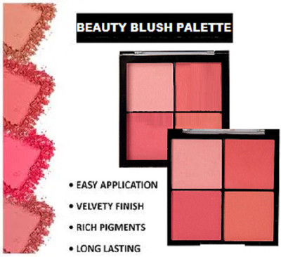 KAIASHA 4 in 1 Amazing Blusher Palette Pack of 1(MULTICOLOR)
