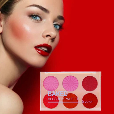 BLUST&FAMME 6 color Blusher Multicolor Matte Blusher Palette Powder(multi)