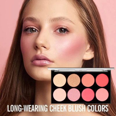 BLUST&FAMME 8 color matte blusher, shimmer highlighter and bronzer 1pcs(multi)