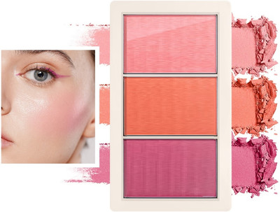 JANOST Best 3 in 1 Cheek Touch Blusher Palette Pack Of 1(Multicolor)