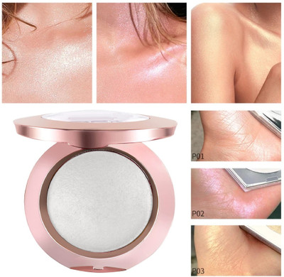 Arcanuy Baked shine 2 in 1 highlighter and face blusher(white)