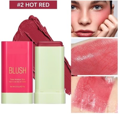 asija makeovers Natural finish Cream Blush Stick - Multi-Use Makeup Stick for Cheeks and Lips(red)