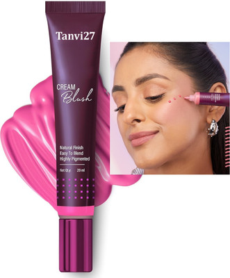 tanvi27 Long-Lasting | Buildable Coverage | Weightless & Easy to Apply | Cream Blush(Berry Pink)