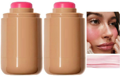 ADJD Combo Natural Matte Blush for Cheeks Lips & Eyes 3-in-1 Long Lasting Blush Stick(PUNCH)