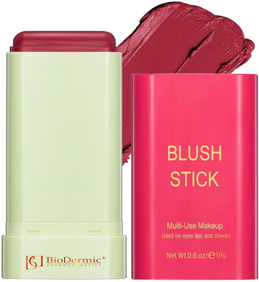 Snow ferry Blusher Moisturizer Stick Multi-Use Long Lasting Cream Blusher Stick (HOT RED)(RED)