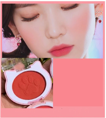 AFARAXIA New Pressed Powder Face Blusher, Highly Pigmented & Long Lasting(Rose red)