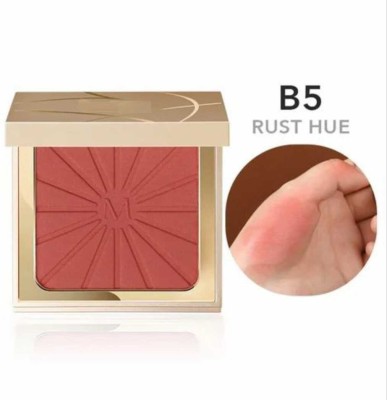 EZELFLOW BEAUTY Brightening Highlighter Cheek Blush Palette Professional Brighten Smooth(Oil-Control Natural Pressed Makeup Highlighter B5-RUST HUE)