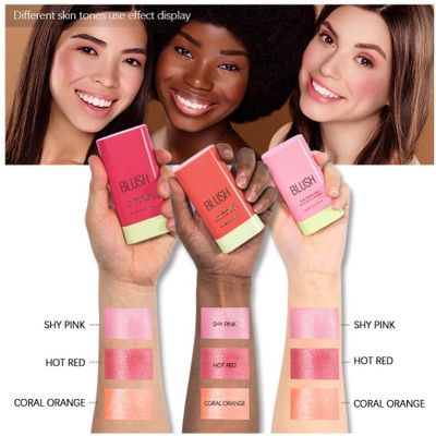 GABBU Multi-Use Makeup Blush Stick, Cream Blush Stick Highlighter(multi color)