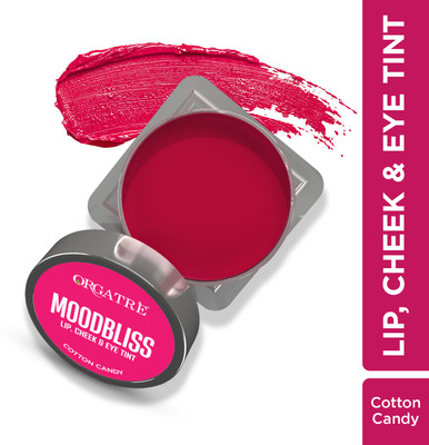 Orgatre Moodbliss Lip, Cheek & Eye Tint with Goodness of Kojic Acid & Retinol(Cotton Candy)