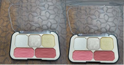 THTC face blusher + highlihger Waterproof Palette(multicolor)