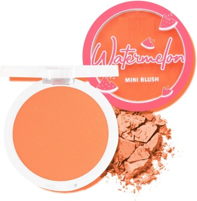 Latixmat Waterproof Easy To Wear Sweat-Proof Long-Lasting Blusher Powder(orange)