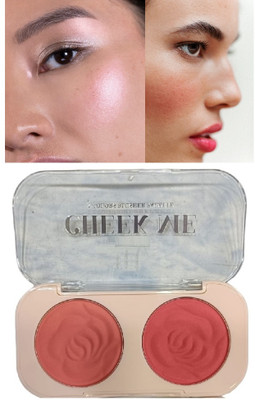 BLUEMERMAID 2 SHADES BLUSHER PALLET HIGH PIGMENT NATURAL PINK FORMULA(MULTI COLOR)