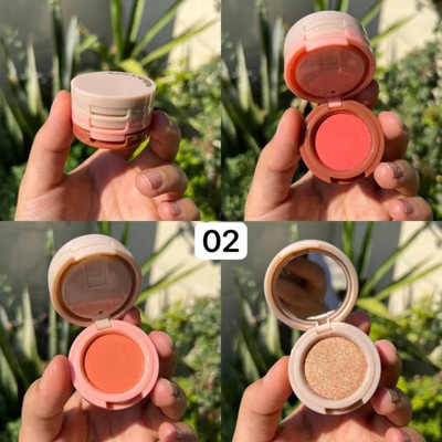 GULGLOW99 3-in-1 Highlight, Blush & Eyeshadow Compact - Smudge-Proof, Waterproof 4.8 g(MULTICOLORS)