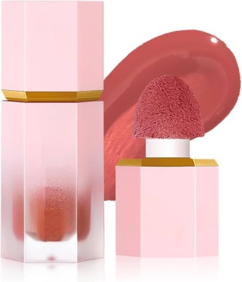 HUZURLU Cute Moisturizer Waterproof Pigment Facial Nourishing Blush Gel Cream(DARK PINK)