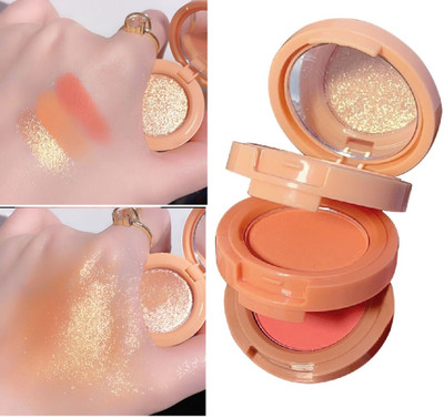 SILDUST Perfect Quality New 3IN1 mini face blush and highlighter palette(MULTICOLOR)