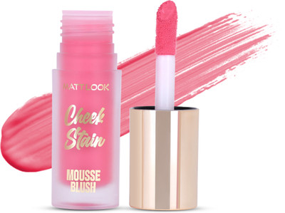 MATTLOOK Cheek Stain Mousse Blush, Vitamin E Long lasting formula Natural Radiant finish(02 Go Pink)
