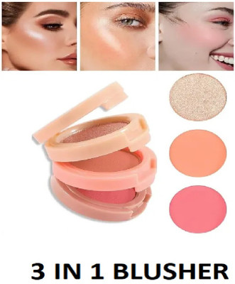 Lui Pui blusher gives stylish look matte and shimmer for pretty girls pack of 1(multicolor)