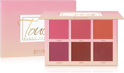 IMagic Makeup Blush Red disk 6 Colors Cheek Touch Blusher Palette High Quality(Multicolor)