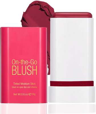 GlowMii On the Glow Tinted Moisture Stick ,Hydrating Blush Balm, Natural Dewy Finish(RUBY)