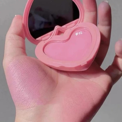 manasona Best Korean Heart Shape Blush | Ultra-Pigmented Formula(Pink)