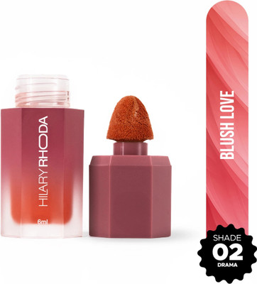 Hilary Rhoda Blush Love | Highly Pigmented Liquid Blush & Super Dewy Finish | Leak-Proof(Drama)