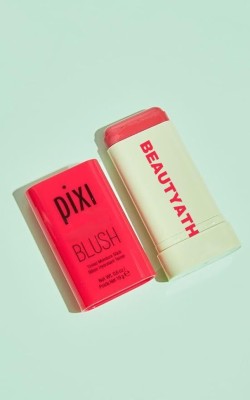 BEAUTYATH Pixi on the glow Blush stick for cheeks lips & eyes| Creamy,highly pigmented(Hot Red)