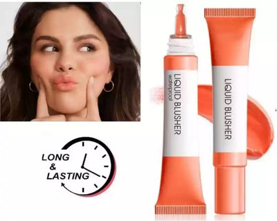 THTC SHINE MATTE FINISH WATER PROOF & LONG LASTING LIQUID BLUSHER(Peachy Orange)