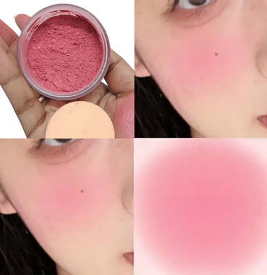 MYEONG Blush Creamy Texture Buildable Glow Peach Color Lightweight Matte Blush Powder(Peach)