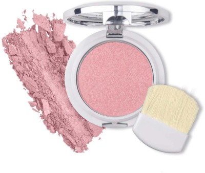 HUZURLU Best Blush On Powder with Mirror & Brush(PINK PEARL)