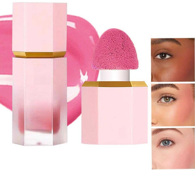 WOONGMI Liquid Matte Finish Makeup Blush for Cheeks(Deep pink)