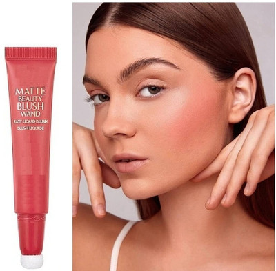GFSU - GO FOR SOMETHING UNIQUE Liquid Face Blush with Cushion Applicator, Silky Smooth Cream(RED)