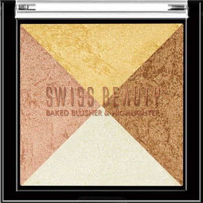 SWISS BEAUTY Baked Blusher & Highlighter, Face Makeup, Shade-06 ,7 gm(Shade-06)