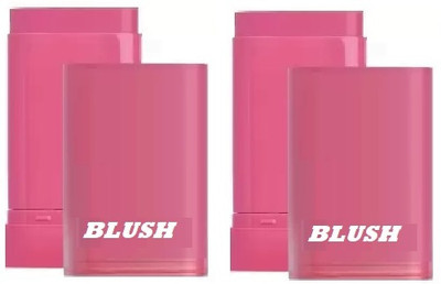 Jiwoo New Easy Color Highlighting Finishing Blush Make Up 2 in 1 Lipstick(PINK DARK)