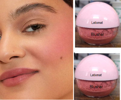 Latixmat Combo Blusher powder Puff Matte Lightweight & Brick red colour Long Lasting(Brick red)
