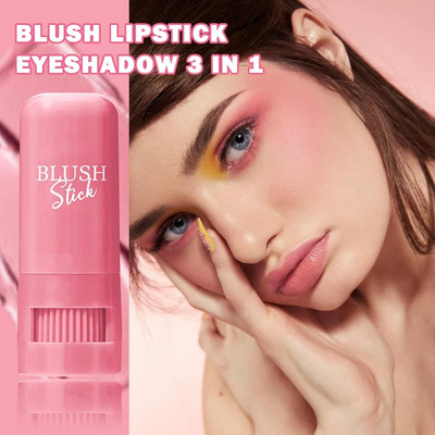 GULGLOW99 Multi-Use Makeup Blush Stick for Lip and Cheeks Tint Solid Moisturizer(FLOWER PINK)