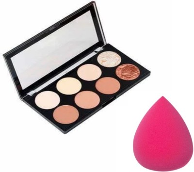 WECHARMERZ Matte Ultra Blush Palette, For Makeup- 1 Pcs Makeup Blender(Multicolor)