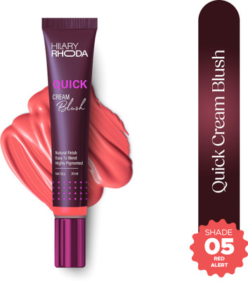 Hilary Rhoda Quick Blush | Highly Pigmented & Dewy Finish | Weightless & Easy to Apply(Red Alert)