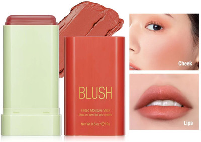 tanvi27 Natural Matte Cream Blush, Easy to Blend Multi-Use Tint for All Skin Tones(PEACH)