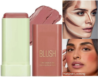 HUZURLU Use Stick Multi-Use Long Lasting Cream Blusher Stick and contour(brown)