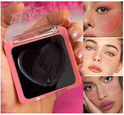 MYEONG Makeup Black Blush PH Temperature Changing Tinted Cream Blush(Black)