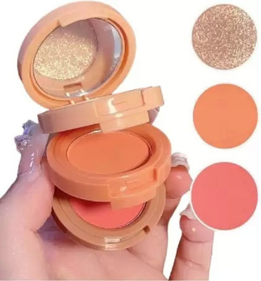 GFSU - GO FOR SOMETHING UNIQUE 3 in 1 Highlighter blusher Makeup Compact(multicolor, 8 g)