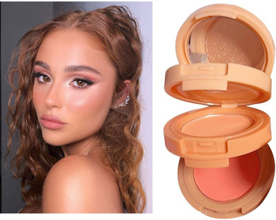 NADJA 3 in 1 face blusher + highlighter with mini compact palette(MULTICOLOR)