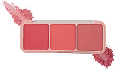 Arcanuy Best highly pigmented waterproof matte 3 color blusher palette(MULTICOLOR)