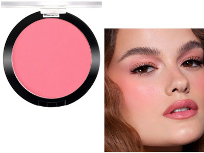 HUZURLU Matte finish ,long lasting multi color blusher for cheeks (d pink)(pink)