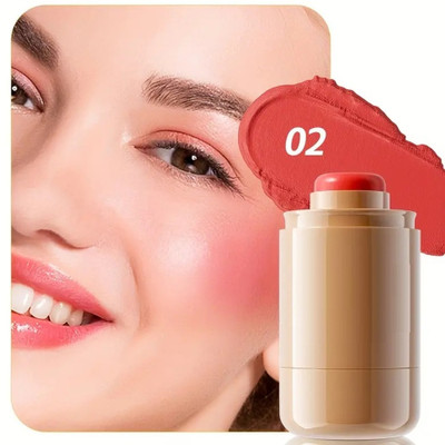 GABBU Pocket Blush Stick Multi-Functional Lip & Cheek Waterproof Natural PEACH PINK(PEACH PINK)