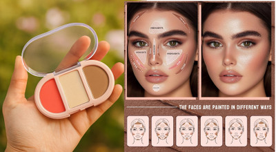 REIMICHI Moisturizing Face Luminizer Bronzer for Women Highlighter(MULTICOLOR)