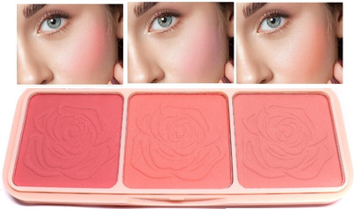DARYUE PROFESSIONAL 3 IN 1 MAKEUP MATTE WATER PROOF BLUSHER MULTI SHADE(multi color)