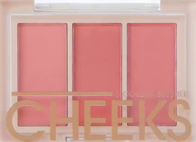 Latixmat Cheeks 3 color matte blusher palette + face make up blusher palette(SHADE A)